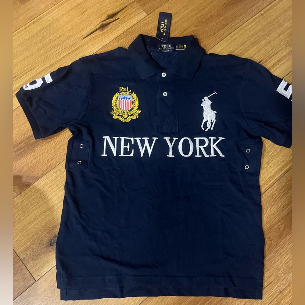Ralph Lauren Navy Blue New York Polo Shirt